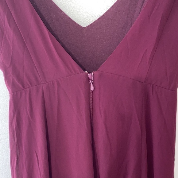 Show Me Your MuMu Jenn Maxi Dress Merlot Chiffon - Picture 8 of 12